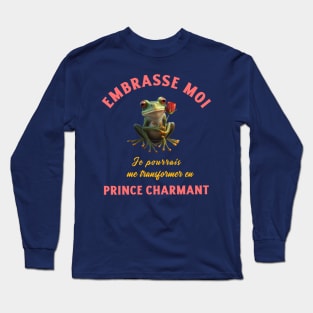 Organic humor t-shirt: Frog Prince Charming Long Sleeve T-Shirt